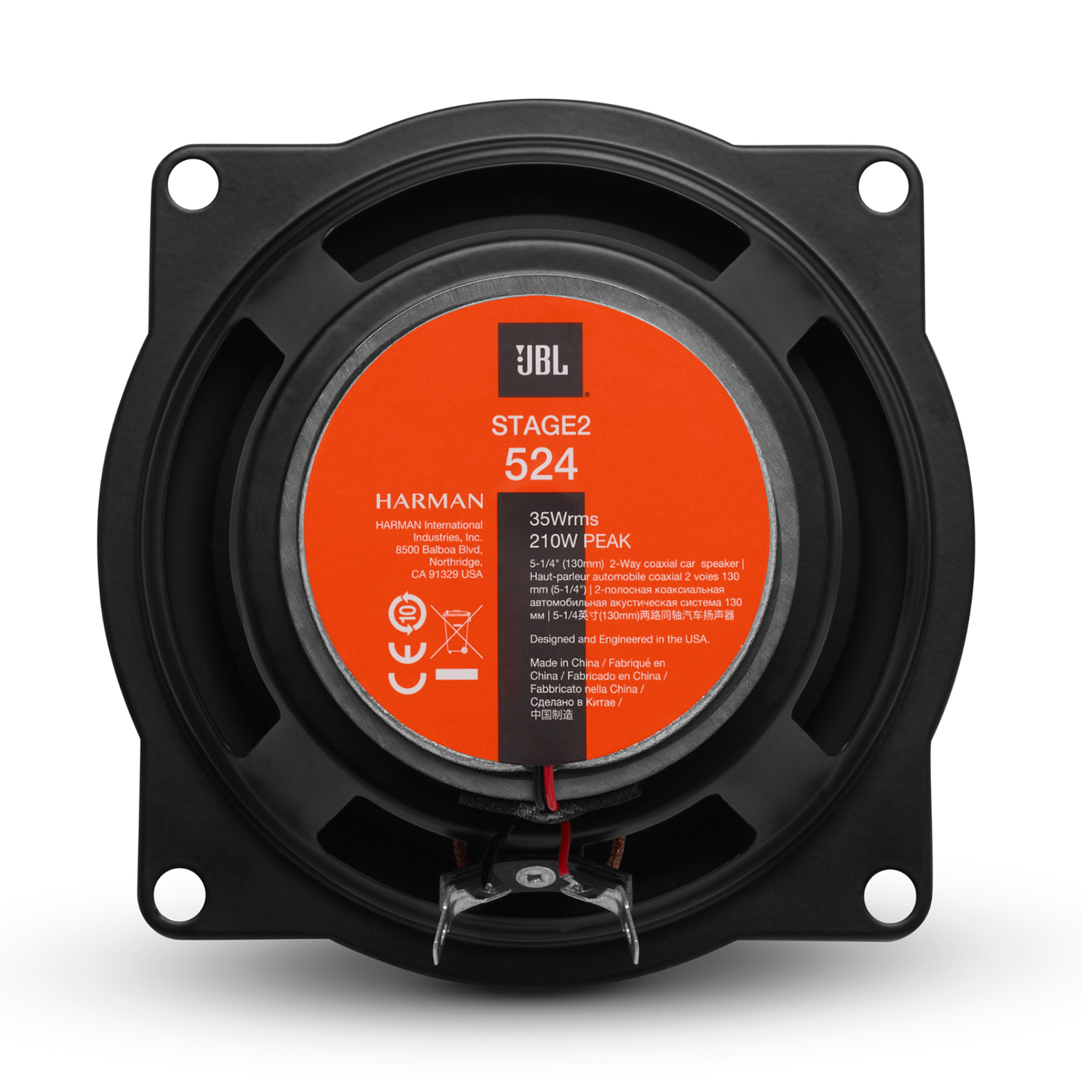 JBL Stage3 8627 6×8 152×203mm Tweeweg Coaxiale Auto Speaker met 50W RMS en 250W Max 3 Ohm en 65Hz–20kHz frequentiebereik voor heldere en stabiele weergave als betrouwbaar upgrade