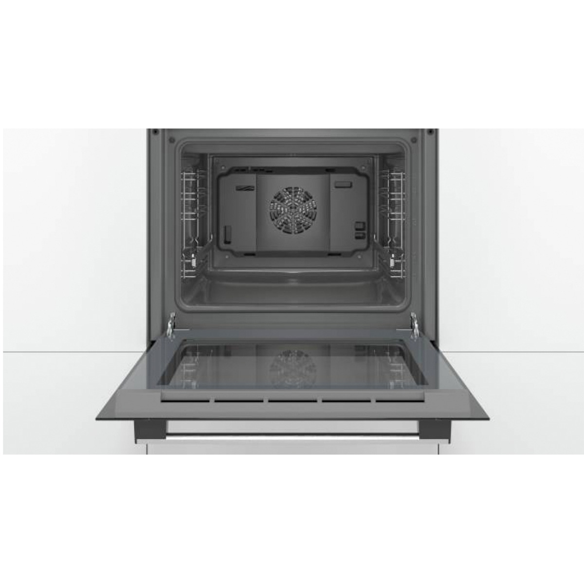 Horno - Bosch HBF113ES0 con 5 funciones de cocción, 66 l, 3300 W, Clase A, Inox
