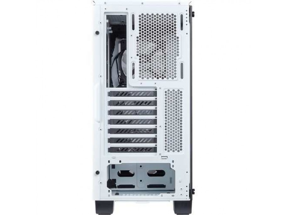 Chasis PC - Corsair Crystal 460X, ATX, mATX, mini ITX, Vidrio de acero, Blanco