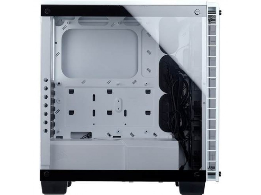 Chasis PC - Corsair Crystal 460X, ATX, mATX, mini ITX, Vidrio de acero, Blanco