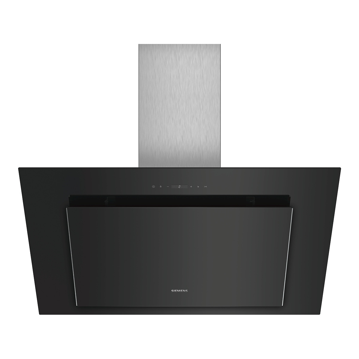 Campana - Siemens LC98KLP60, Decorativa, Cristal, 836 m3/h, 56 dB, 5 velocidades, 160 W, Negro