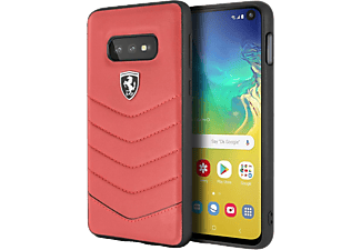 FERRARI Heritage Samsung S10 Lite tűzdelt bőr tok, piros (FEHQUHCS10LRE)