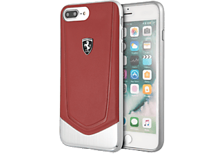 FERRARI Heritage iPhone 8 Plus tok, ezüst-piros (FEHTOHCI8LRE)