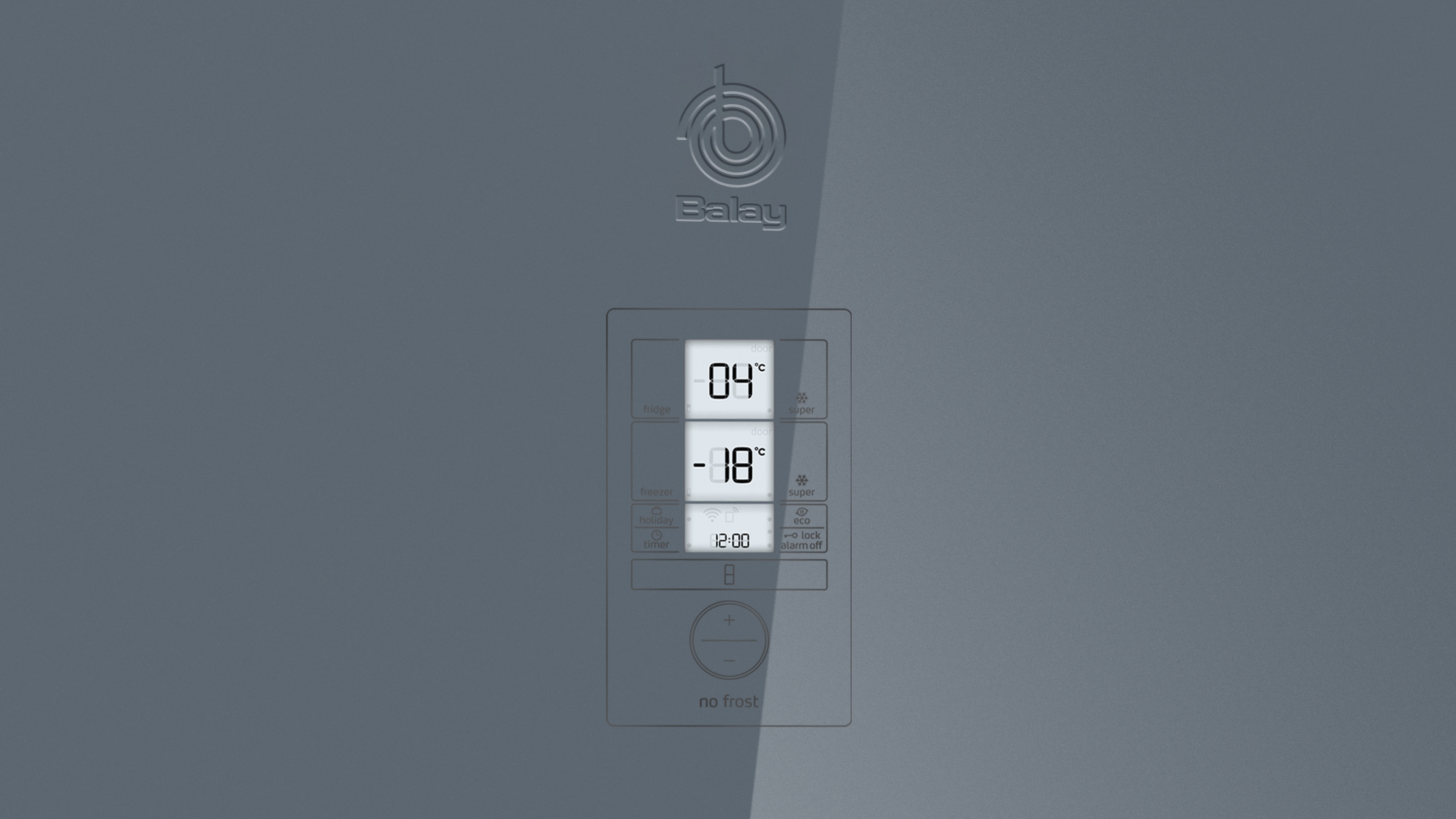 Frigorífico combi - Balay 3KFE768GI Cristal, No Frost, 366 l, 38 dB, Independiente, Display, Gris