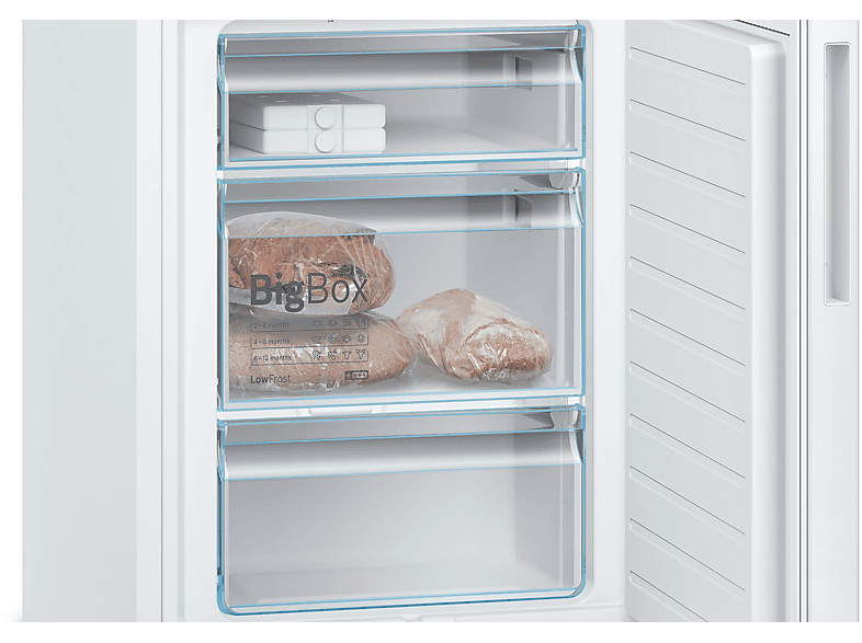 BOSCH KGE 39 AWCA Kühlgefrierkombination (C, 343 l, 2010 mm hoch, weiß)