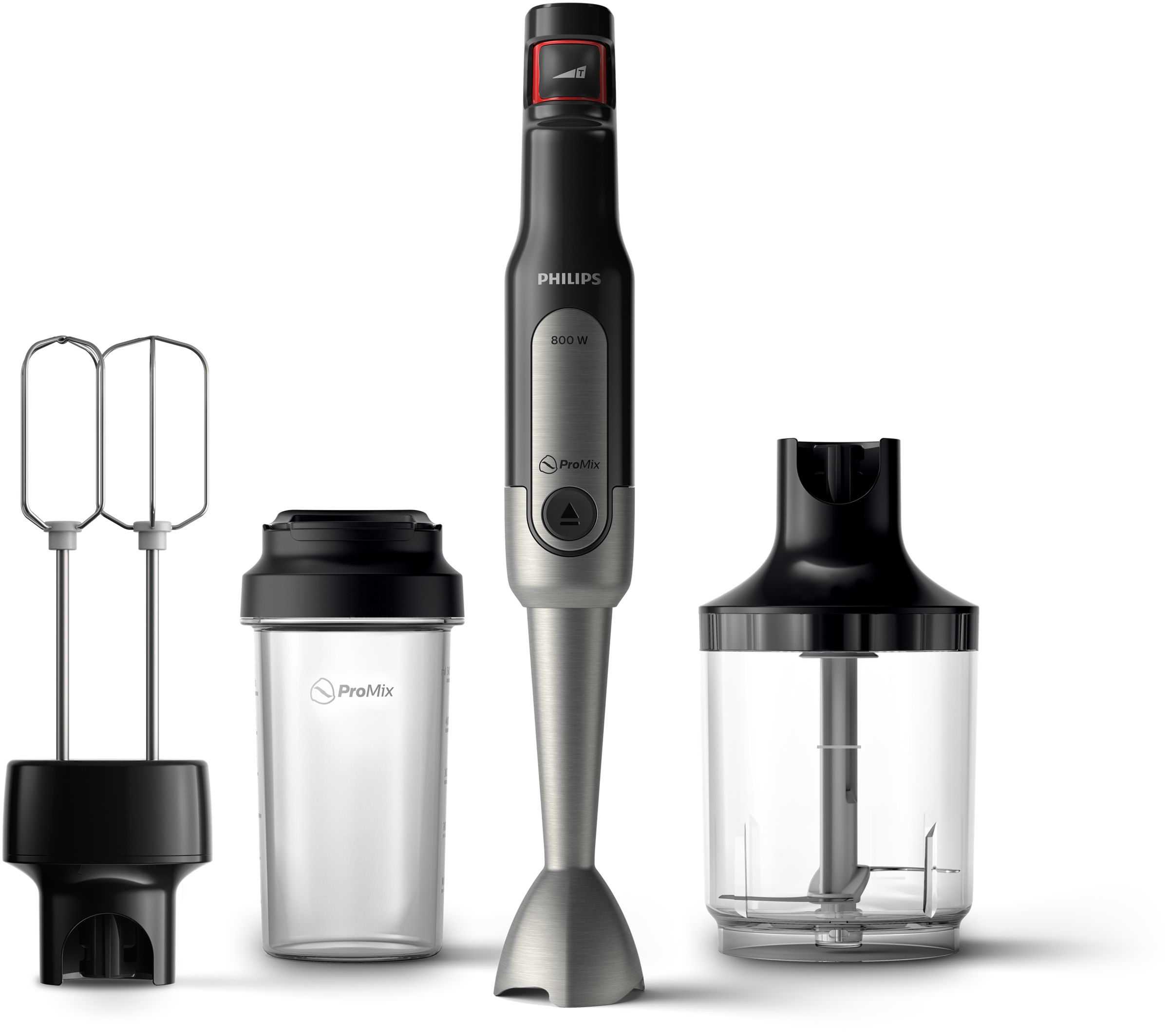 PHILIPS HR 2653/90 Stabmixer Edelstahl/Schwarz (800 Watt, Trinkflasche 0.5 l)