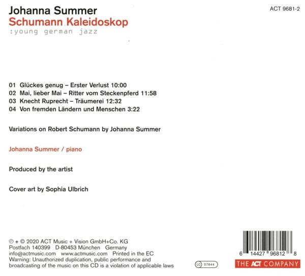 CD-Cover von Johanna Summer: Schumann Kaleidoskop. Enthält Titelliste und Künstlerinformationen.