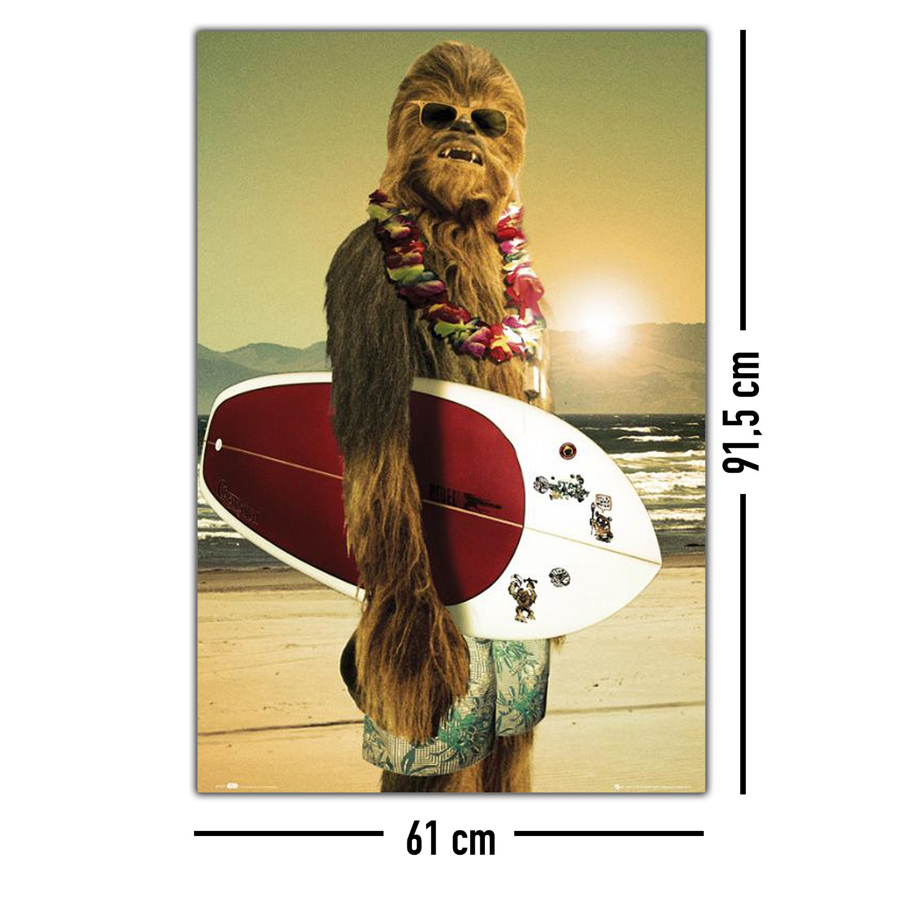 Wars Poster Star Chewbacca Surfin\' Großformatige GB EYE Poster