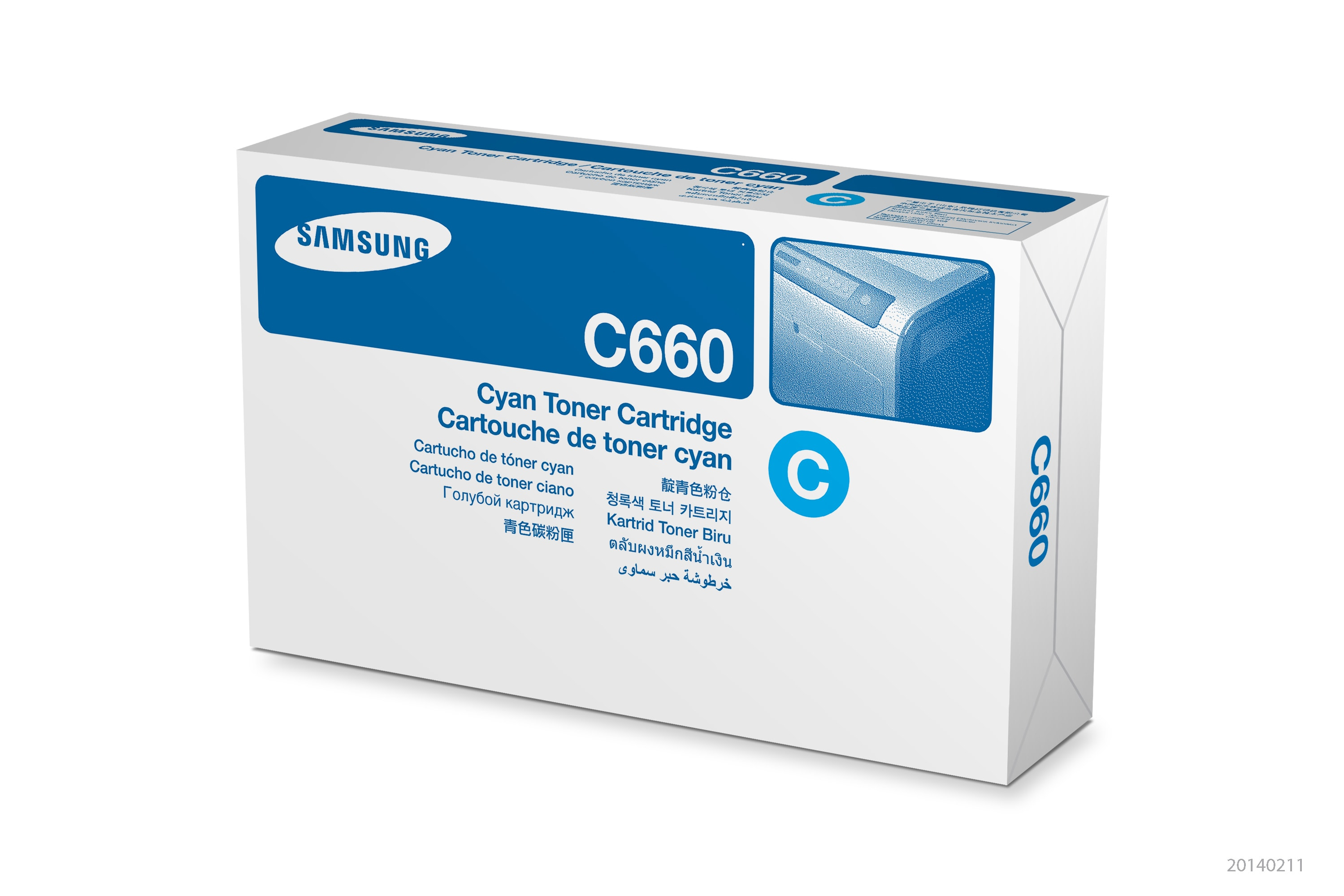Tóner de láser - Samsung CLP-C660A, 2000 Páginas, Cian