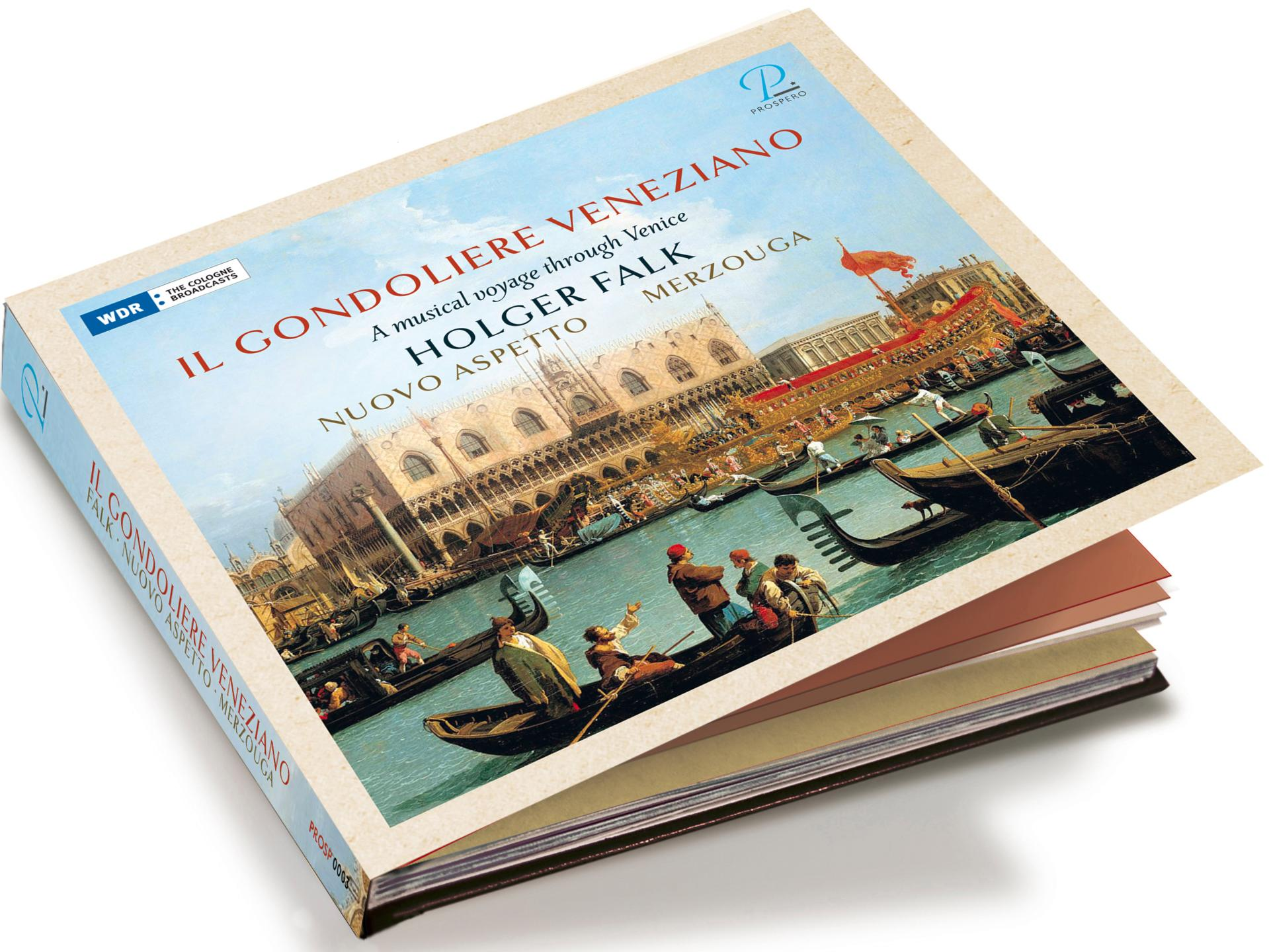 CD-Cover, Venedig-Szene mit Gondeln, Titel: Il Gondoliere Veneziano, von Holger Falk, Nuovo Aspetto, Merzuga.