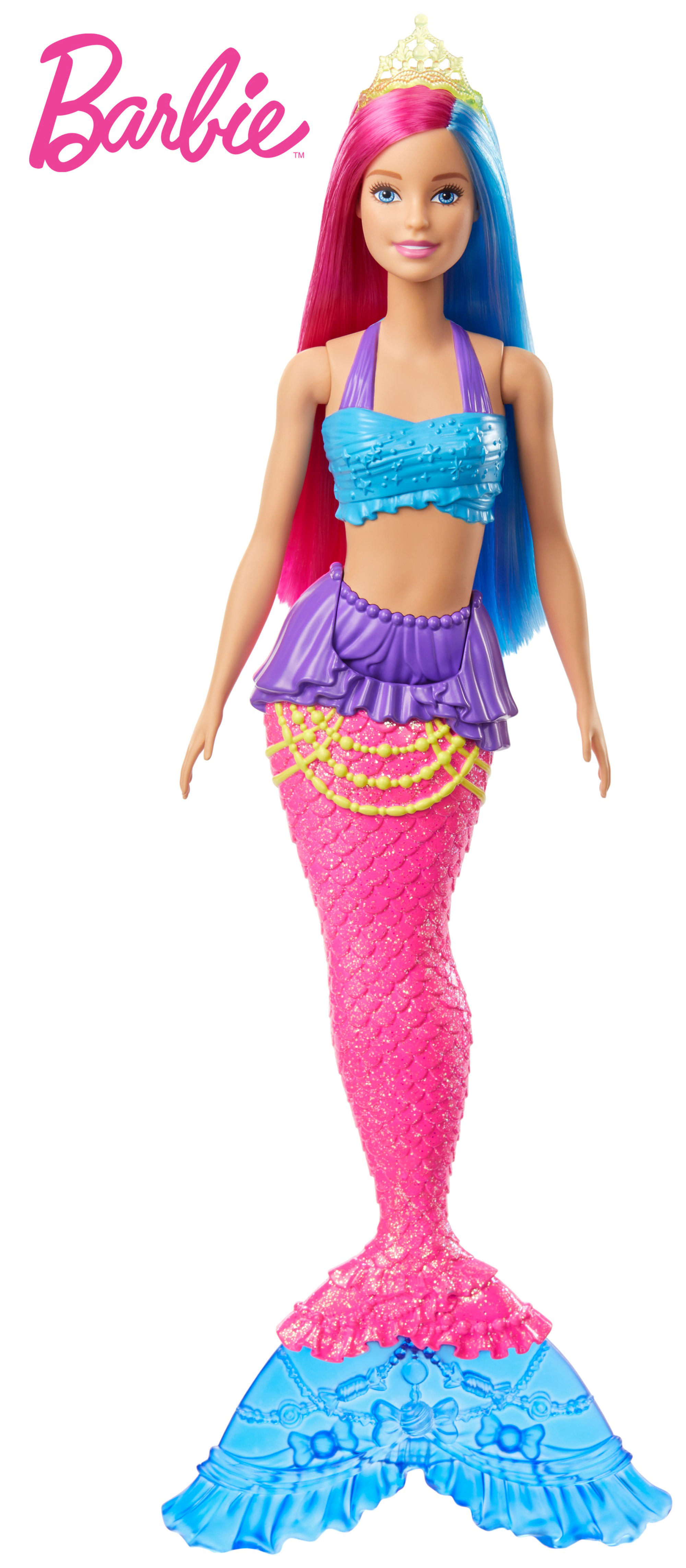 BARBIE Dreamtopia Meerjungfrau Puppe (pinkes und blaues Haar) Puppe Mehrfarbig