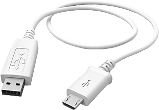 HAMA USB-kabel - microUSB 1 m Wit (178326)