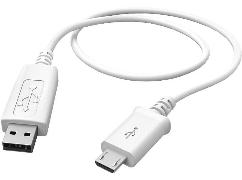 HAMA USB-kabel - microUSB 1 m Wit (178326)
