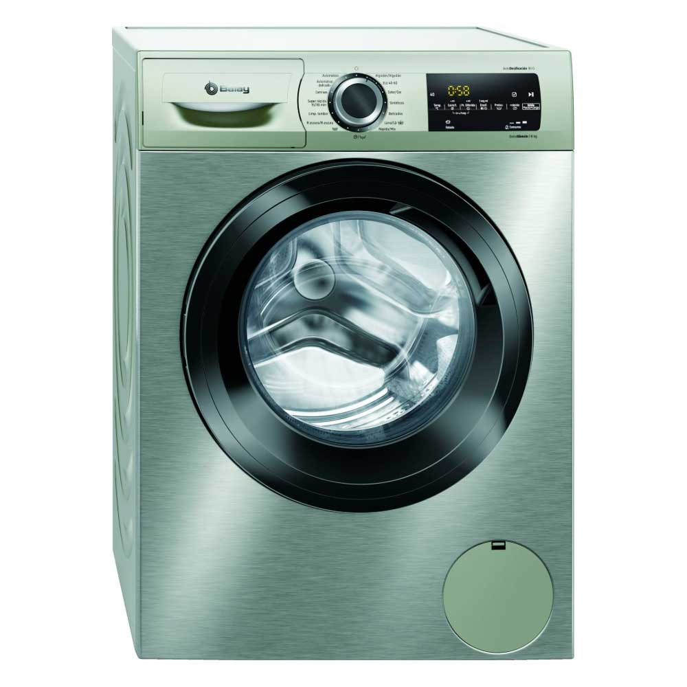 Lavadora carga frontal - Balay 3TS982XD, 8 kg, 1200 rpm, 14 Programas, AutoDosificación, Inox