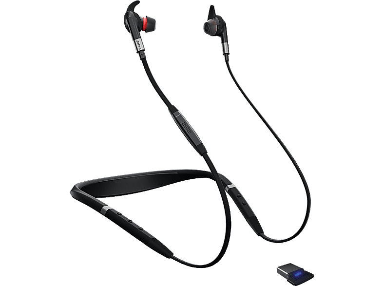 Bluetooth inkl. Evolve Stereo PC-HS UC Schwarz 370 Headset Link 75e JABRA