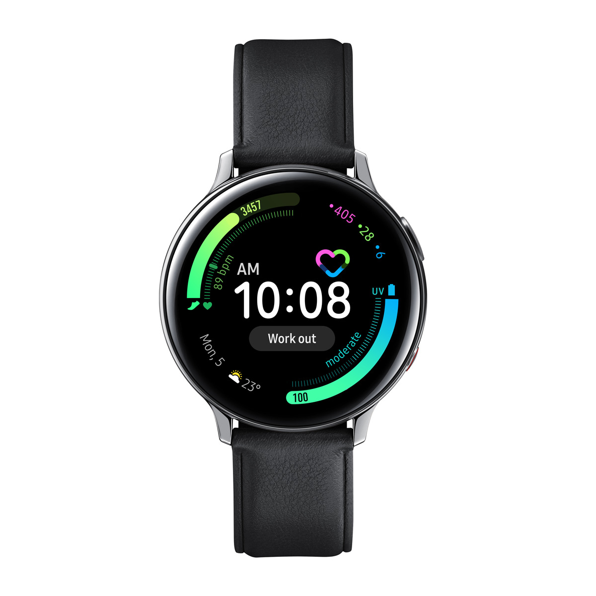 Smartwatch - Samsung Galaxy Watch Active 2, 44mm, LTE, Acero inoxidable, Plata