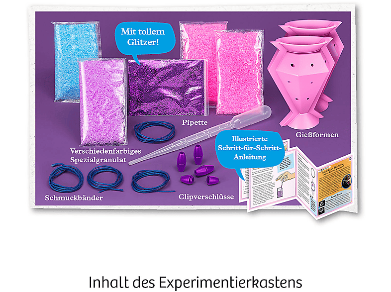 Thumbnail - KOSMOS Glitzer-Diamanten Experimentierkasten, Mehrfarbig