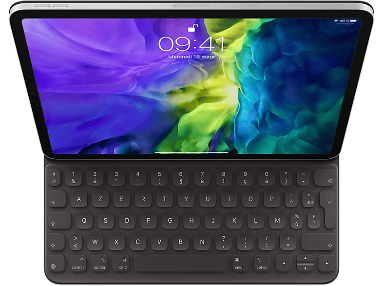 Apple Cover Met Keyboard Smart Folio Ipad Pro 11" 2th Gen Azerty Fr Zwart (mxnk2f/a)