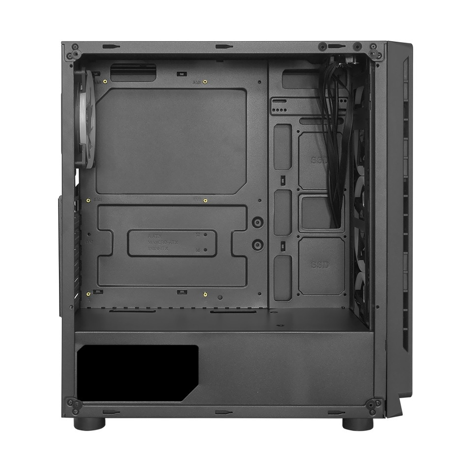 FRISBY FC-9280G 650W 6XD.RING Fan Temp Bilgisayar Kasası Siyah