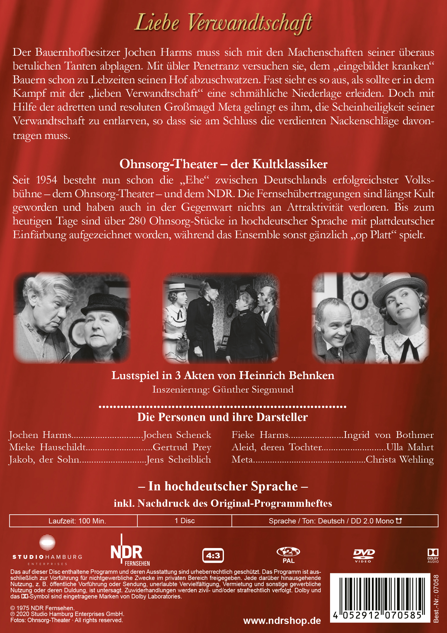Ohnsorg-Theater DVD Klassiker: Liebe Verwandtschaft