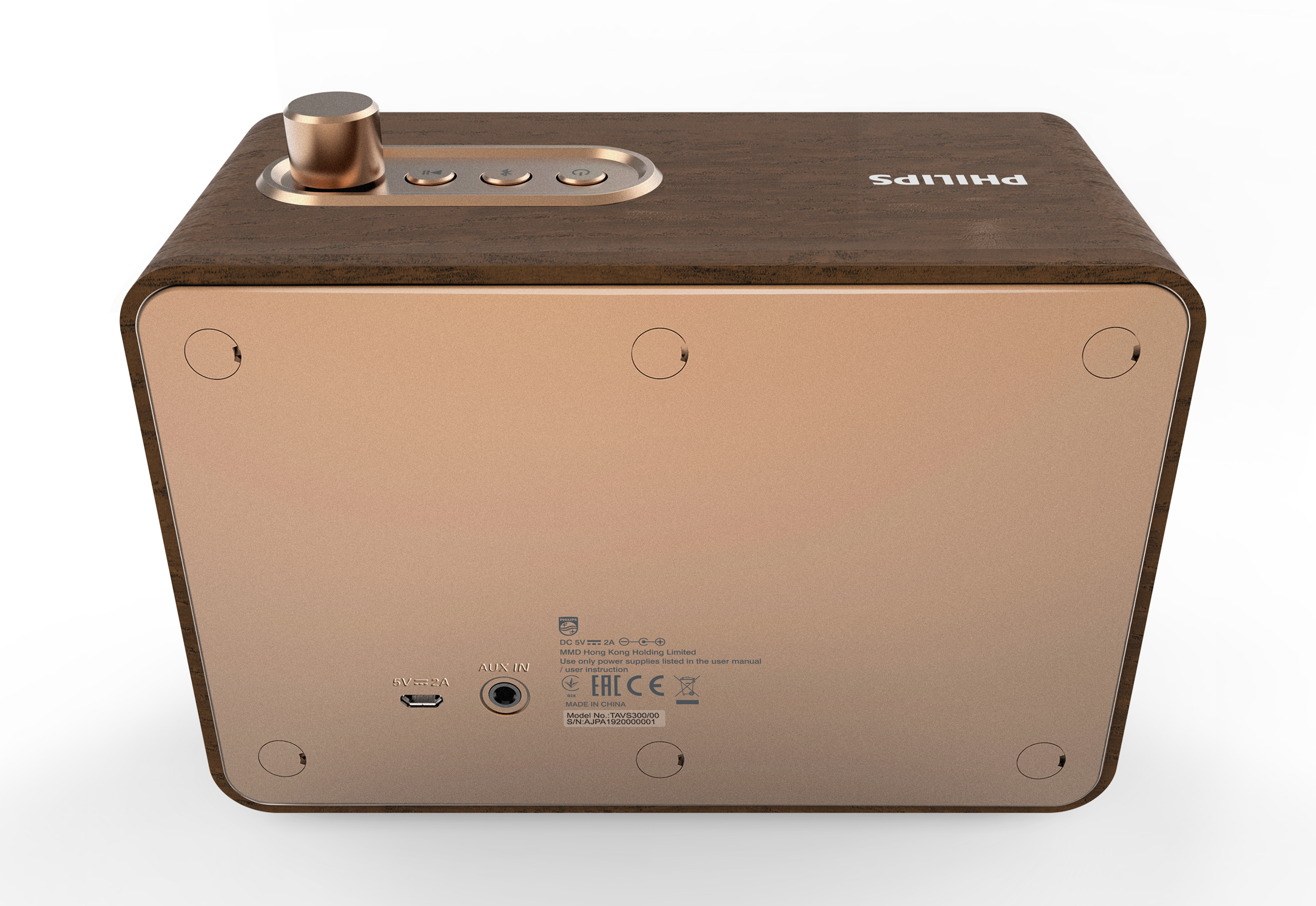 PHILIPS TAVS500/00 Bluetooth Lautsprecher, Braun