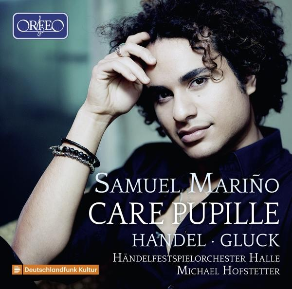 Albumcover: Samuel Mariño. Porträt eines Mannes, Text: Care Pupille, Händel, Glück.