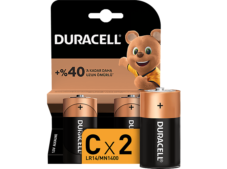 Duracell 2'li C Boy Pil