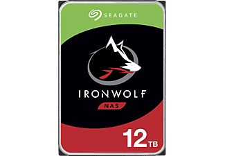 SEAGATE 12TB Festplatte IronWolf NAS HDD, 3.5 Zoll, Bis 210 MB/s, 7200rpm, 256MB Cache, Silber