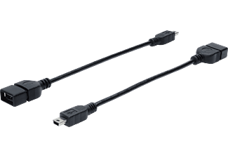 DIGITUS AK-300310-002-S USB 2.0 Adapter-Kabel 0.2m  Verbindungskabel, Schwarz