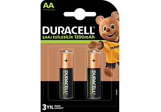 DURACELL Şarj Edilebilir Pil 2'li AA 1300 mAh