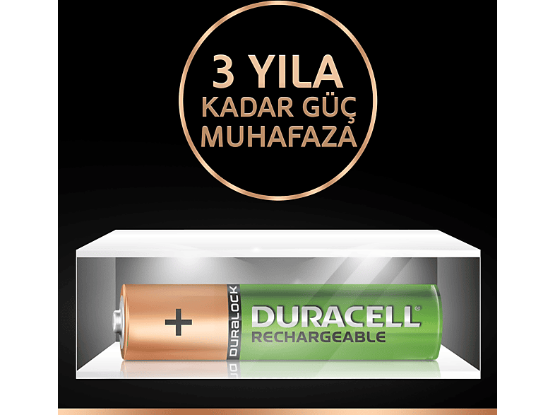 DURACELL 2'li AAA 750 mAh Şarj Edilebilir Pil_2