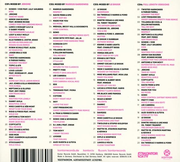 Album-Trackliste auf weißem Hintergrund mit Text.