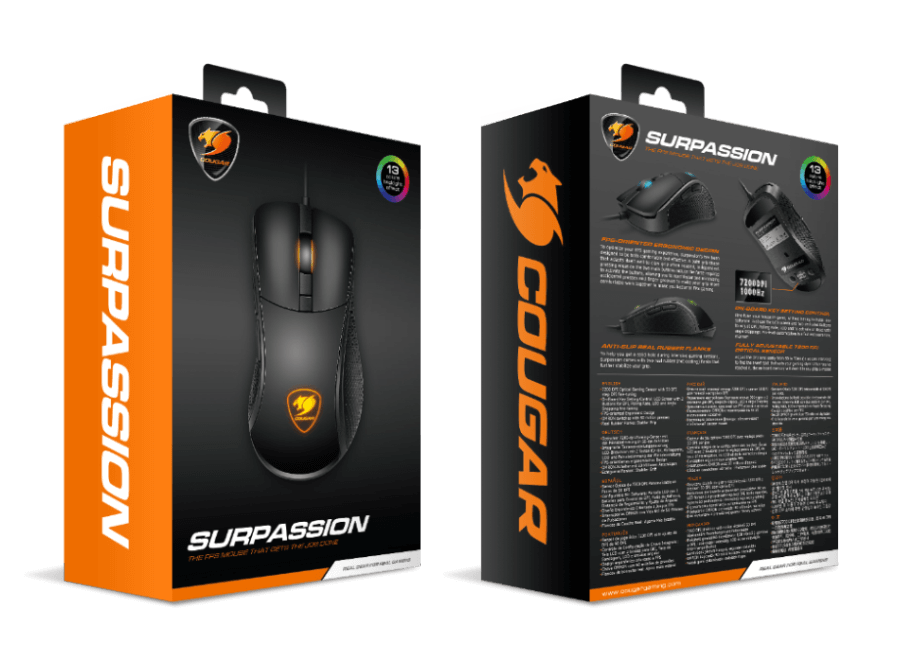COUGAR SURPASSION Gaming Maus, Schwarz