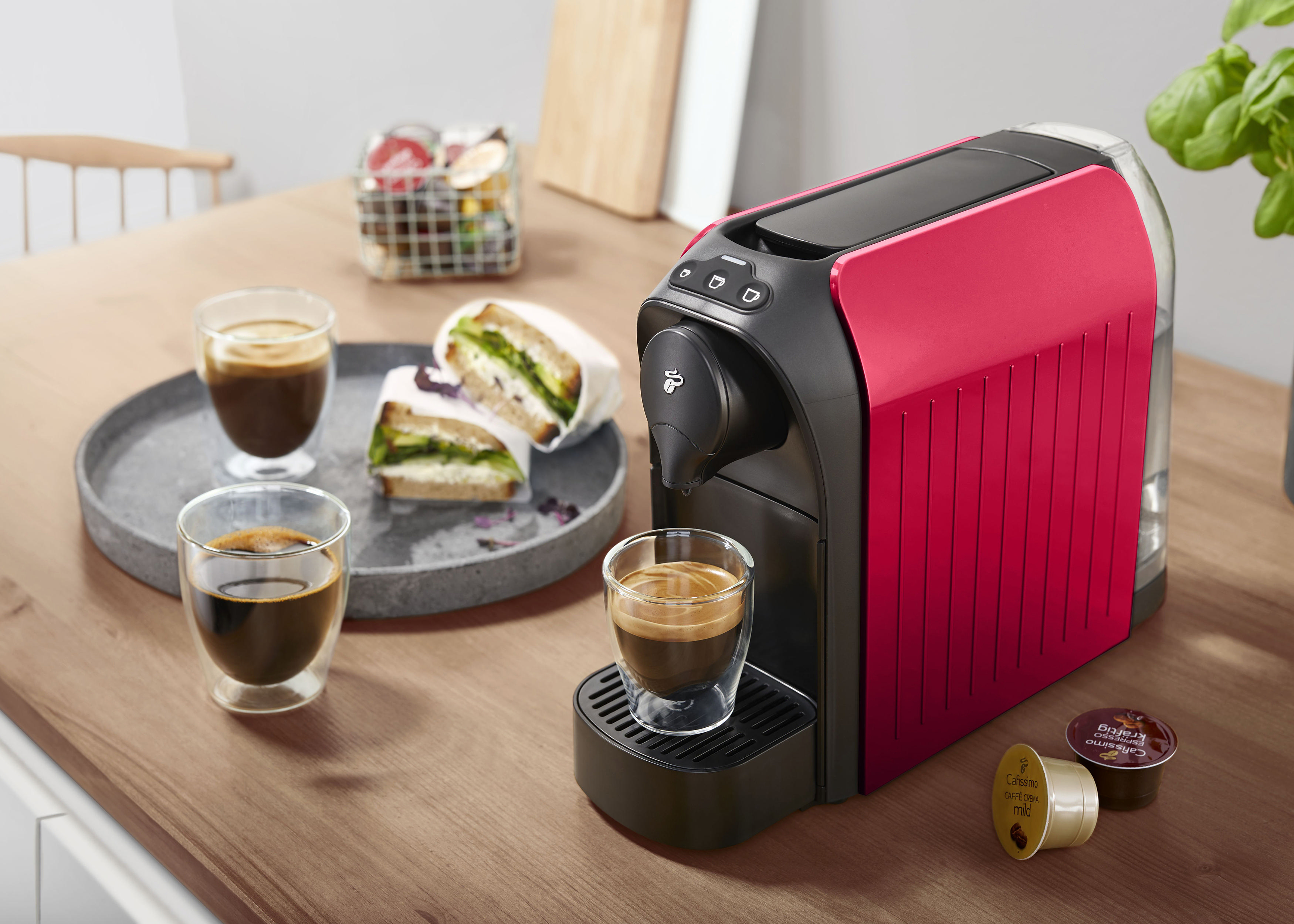 TCHIBO CAFISSIMO easy Kapselmaschine Rot