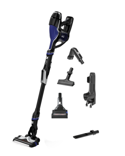 Aspirador escoba -  Rowenta RH9291, 3h, Sin bolsa, 0.65 l, 30 min, Negro /azul