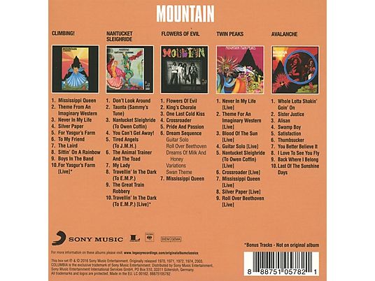 MOUNTAIN ORIGINAL ALBUM CLASSICS  CD