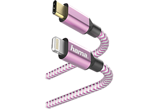 HAMA USB-C-kabel - Lightning 1.5 m Roze (187201)