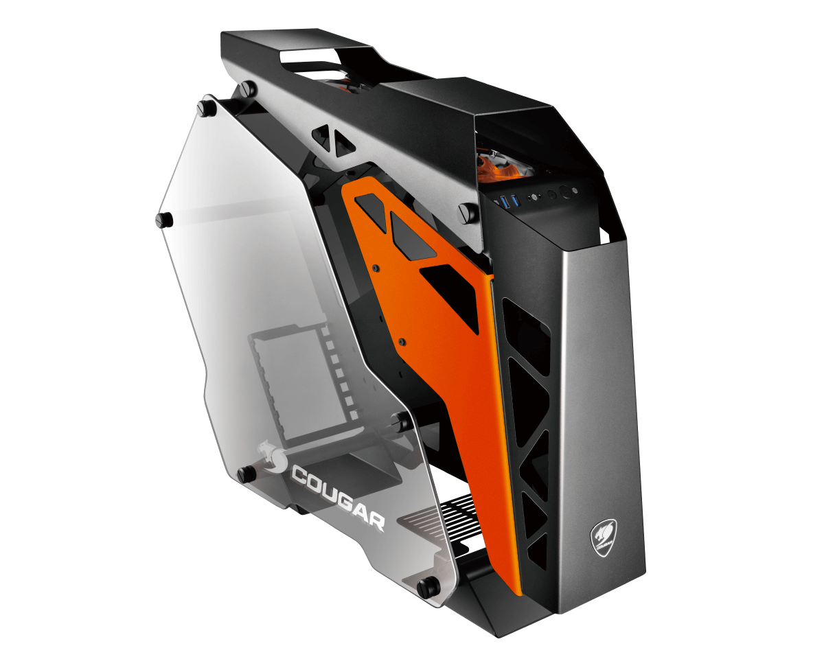 COUGAR CONQUER PC-Gehäuse, Schwarz/Orange