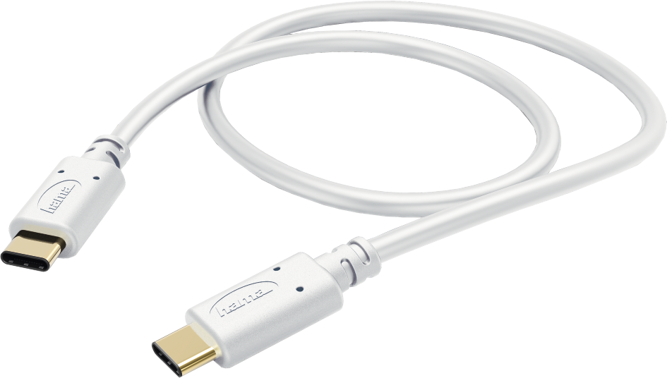 HAMA Câble USB-C - USB-C pour charge et données 1.5 m Blanc (183328)
