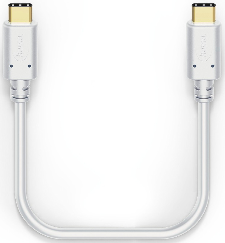 HAMA Câble USB-C - USB-C pour charge et données 1.5 m Blanc (183328)