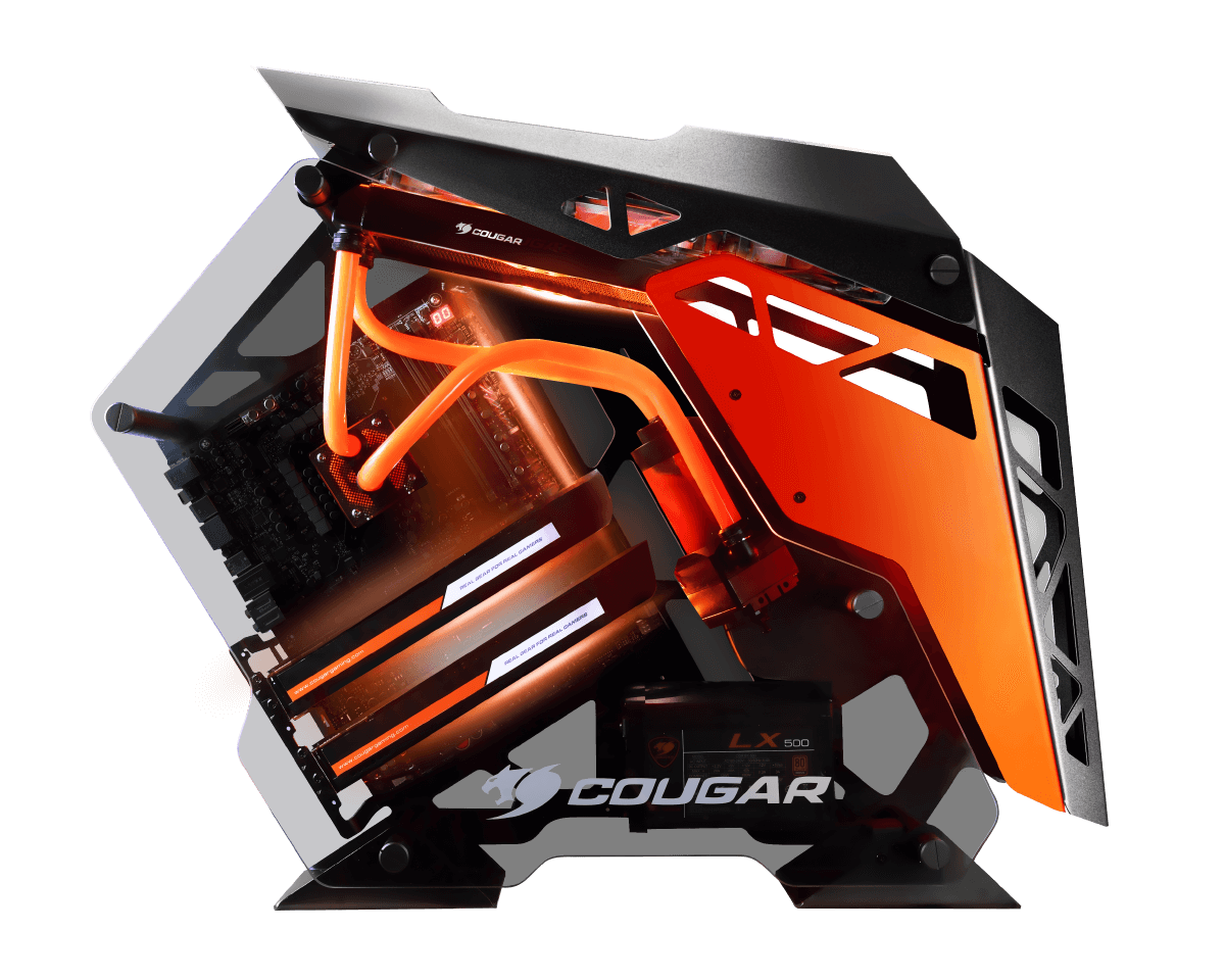 COUGAR CONQUER PC-Gehäuse, Schwarz/Orange