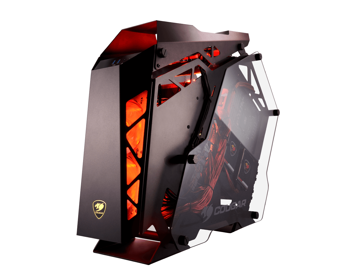 COUGAR CONQUER PC-Gehäuse, Schwarz/Orange