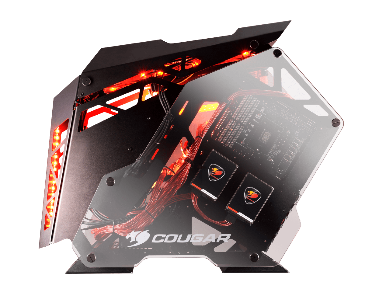 COUGAR CONQUER PC-Gehäuse, Schwarz/Orange