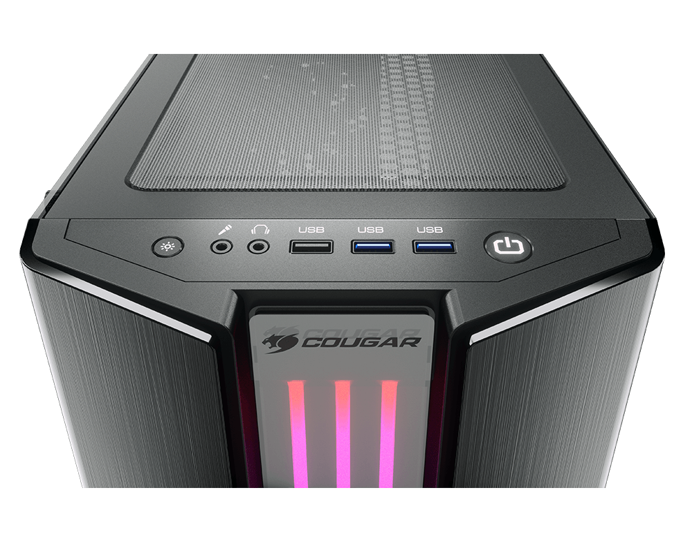 COUGAR GEMINI S IRON-GRAY PC-Gehäuse, Metallic Grau/schwarz