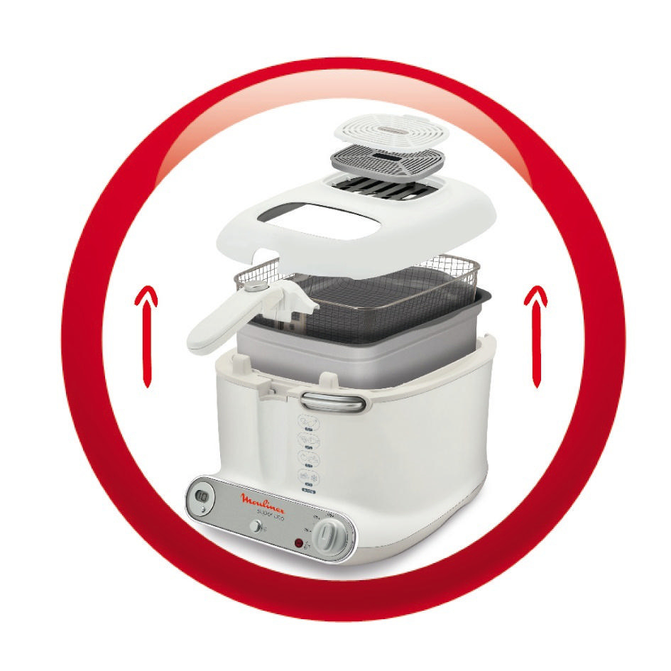 MOULINEX AM 3021 Super Uno Fritteuse 1800 Watt Weiß