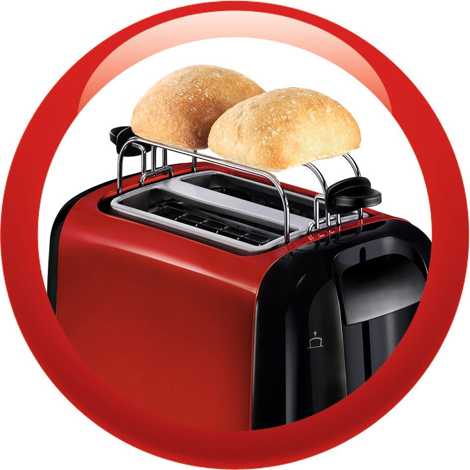 (850 D Metallic/Rot/Schwarz 2) LT Toaster Schlitze: Watt, 261 MOULINEX