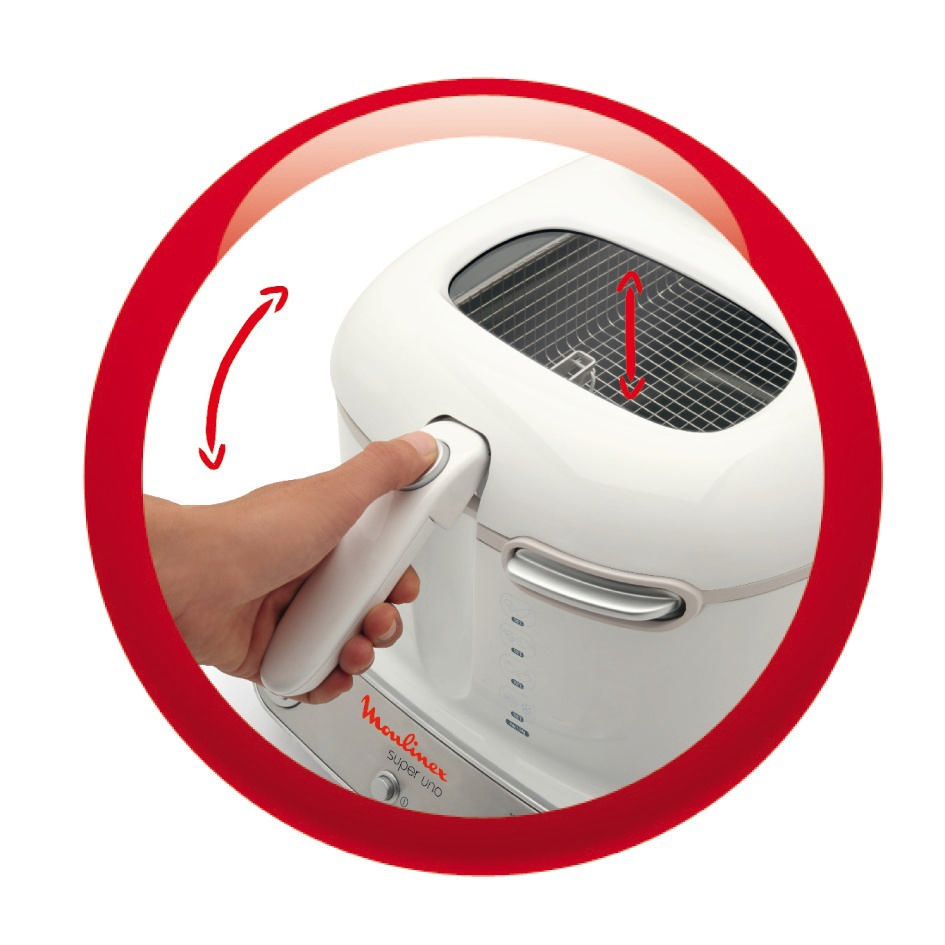 MOULINEX AM 3021 Super Uno Fritteuse 1800 Watt Weiß