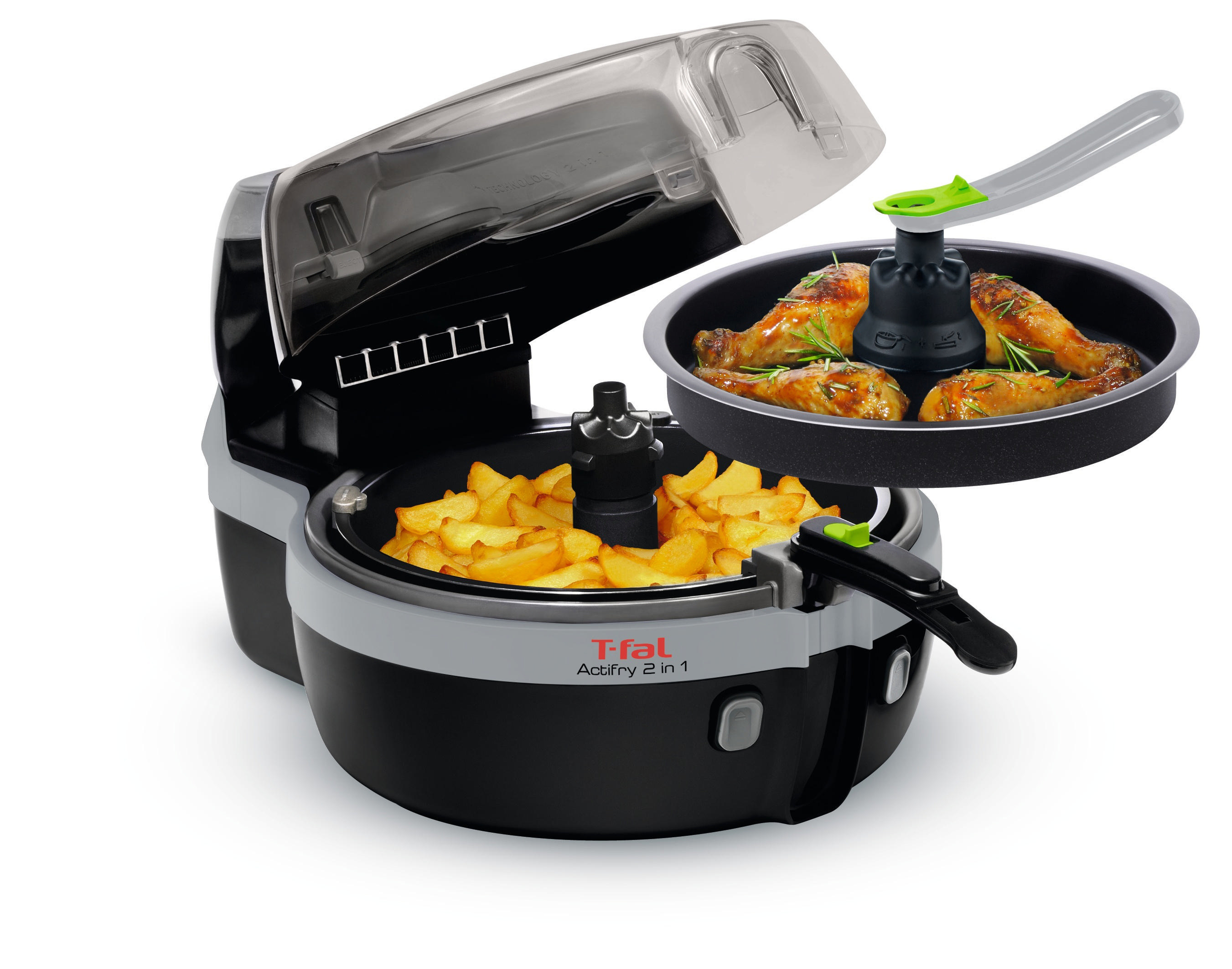 TEFAL YV 9601 ActiFry 2in1 Heißluftfritteuse 1400 Watt Schwarz/Silber