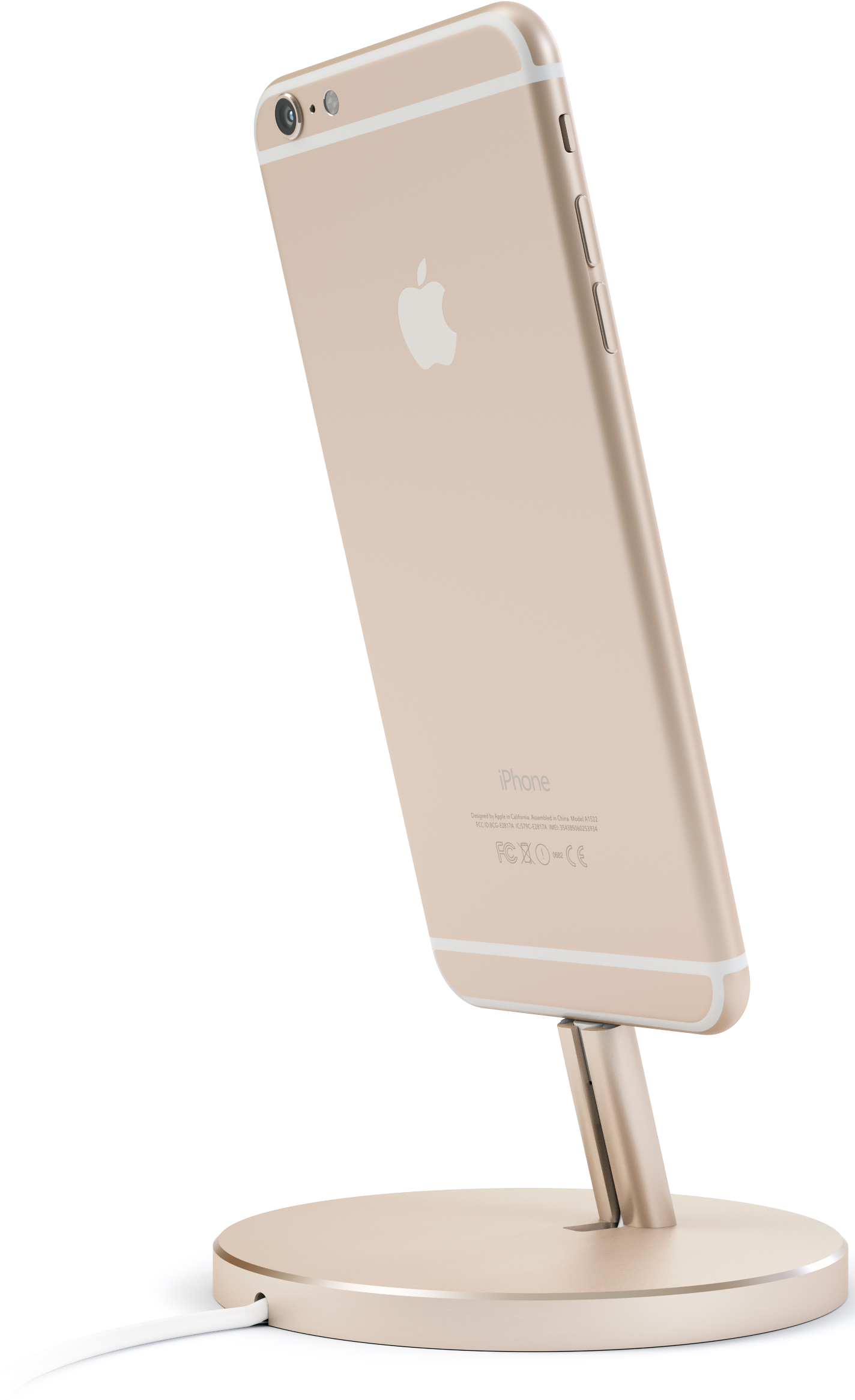 SATECHI Aluminum lightning charging stand ST-AIPDG - Socle de charge (Or)