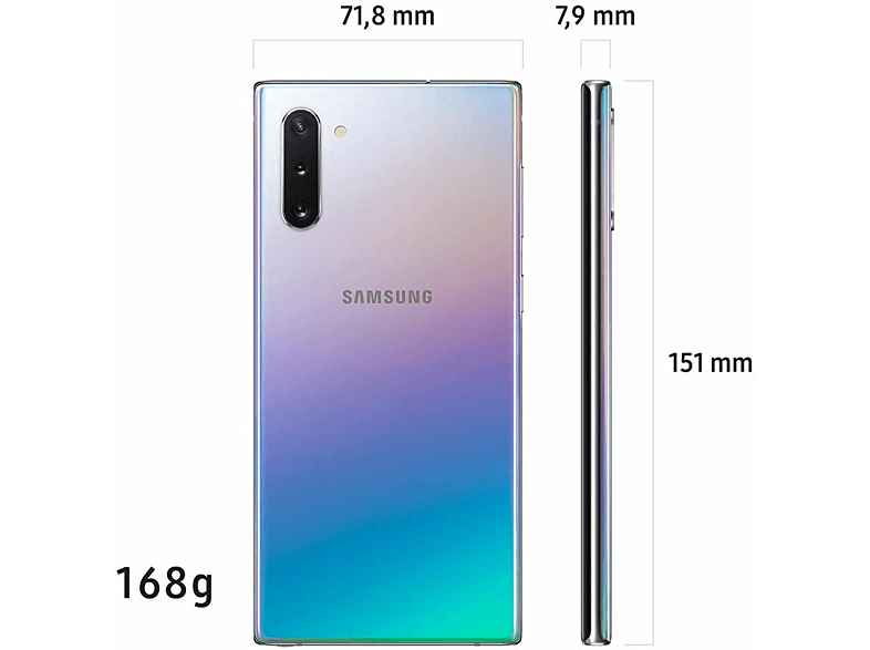 Móvil - Samsung Galaxy Note 10, Gris, 256 GB, 8 GB RAM, 6.3" Full HD+, Exynos 9825, 3500 mAh, Android